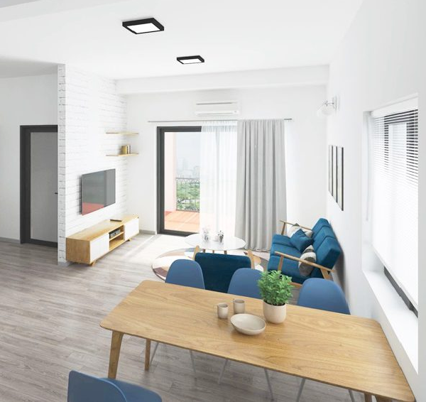 Bright and big three bedroom apartment for rent in Ngoc Thuy