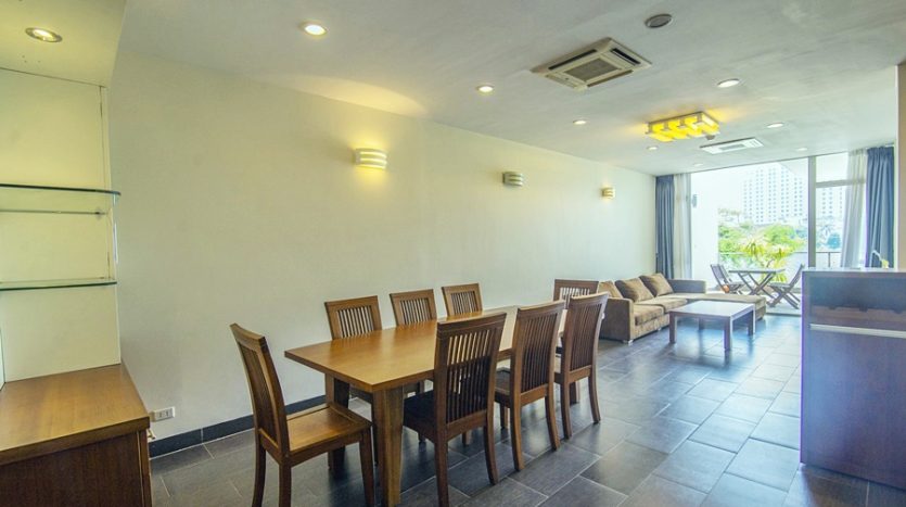 Lakeview serviced apartment with 03 bedrooms for rent in Quang An street, Tay Ho district, Ha Noi city